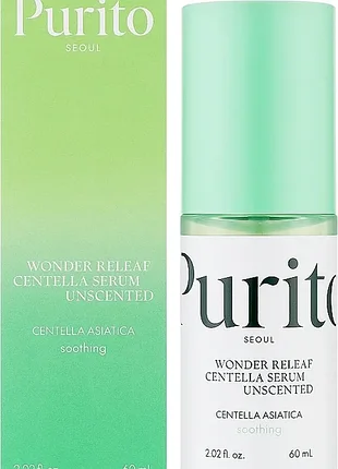 Сироватка для обличчя purito seoul wonder releaf centella serum unscented заспокійлива з центелою без ефірних олій 60 мл