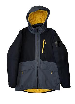 Jack wolfskin millennial 365 куртка парка з капюшоном чорно-сіра