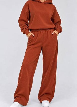 Костюм женский трикотажный, цвет терракотовый, 244r9136