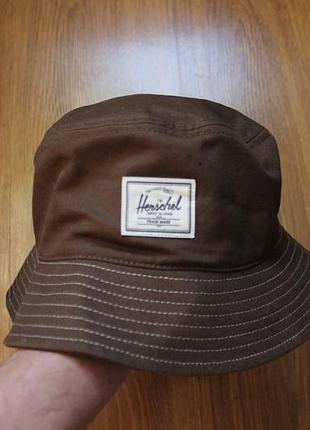 Коричневая панама унисекс шляпа herschel supply co. norman bucket hat, размер l/xl