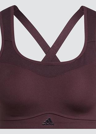 Жіночий спортивний топ adidas tlrd impact high-support бордовий