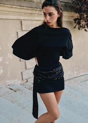 Сукня жіноча чорна з поясом zara new