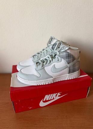 Кросівки чоловічі nike dunk high білі, сірі 44, 44.5