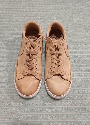 Оригінальні шкіряні кросівки nike blazer low se premium "vachetta tan", розмір 38,5