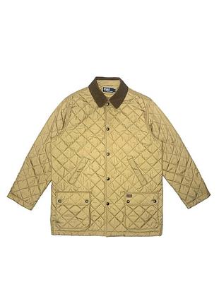 Вінтажна чоловіча стьобана куртка polo ralph (barbour)