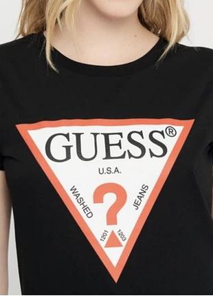Футболка жіноча guess чорна з логотипом