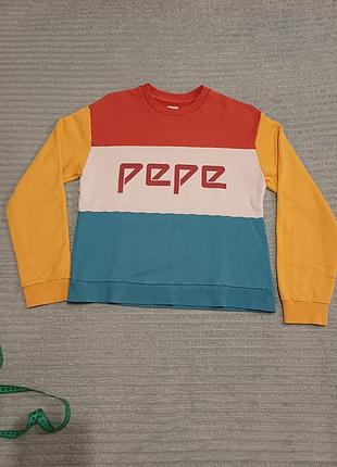 Яркий свитшот pepe jeans primrose color-block, размер s