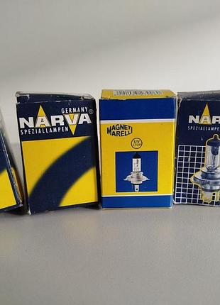 Автомобільні галогенні лампи h4 та h7 (narva, magneti marelli, eurolec) 12v авто лампа