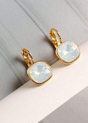 Серьги "white opal"