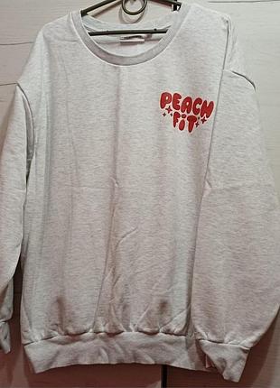 Стильный оверсайз костюм peach fit (свитшот + джоггеры) в ретро-стиле