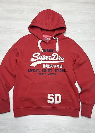 Superdry фірмова якісна утеплена толстовка худі з капюшоном англія 🏴󠁧󠁢󠁥󠁮󠁧󠁿 оригінал