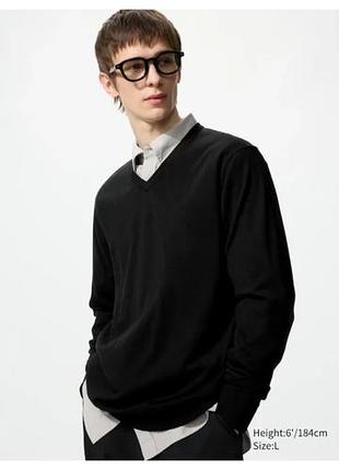 Шерстяная тонкая кофта свитер джемпер лонг uniqlo 
шерстяной свитер кофта лонгслив uniqlo