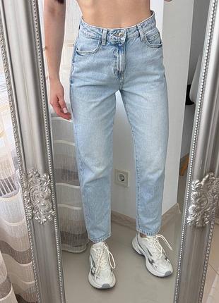 Джинси жіночі zara mom блакитні, розмір 34