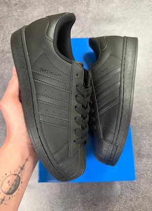 Кроссовки adidas superstar classic all black 3