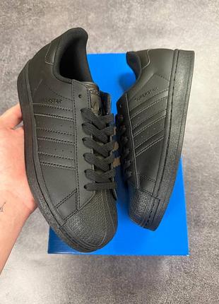 Кроссовки adidas superstar classic all black 4
