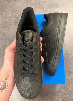 Кроссовки adidas superstar classic all black 5