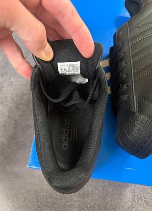 Кроссовки adidas superstar classic all black 9
