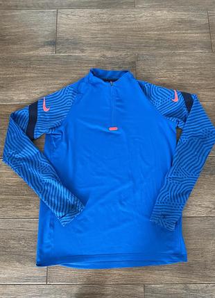 Спортивна кофта nike з коротким замком, синя, розмір s