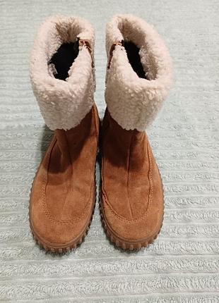 Зимові замшеві термо-чоботи clarks cove snug, розмір 31