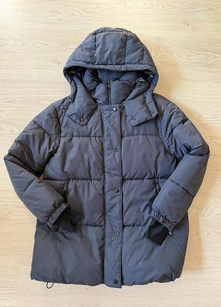 Пуховик жіночий zara зимовий чорний