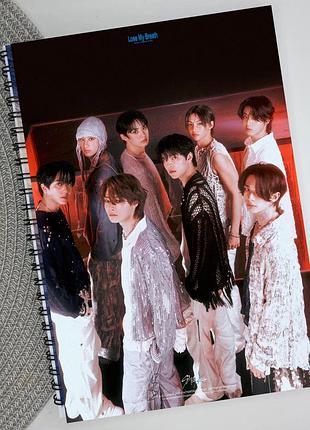 Зошит стрей кідз stray kids на пружині а4 60 аркушів клітинка (38629)