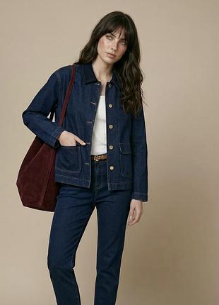 Джинсова boxy куртка, стиль barn jacket sinsay 4