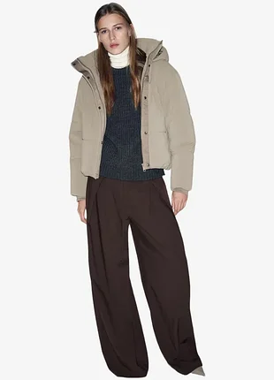 Стёбанная куртка из ветрозащитной и водоотталкивающей ткани zara
