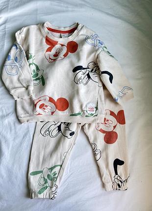 Дитячий трикотажний костюм h&m mickey mouse розмір 80 хлопчику дівчинці