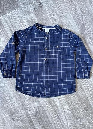Сорочка в клітинку на хлопчика h&m 92 см. 18-24 міс.