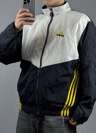 Vintage 90s adidas олимпийка олімпійка куртка спортивна кофта на замку спортивная вінтаж ветровка вітровка демісезон для тренувань винтаж адидас