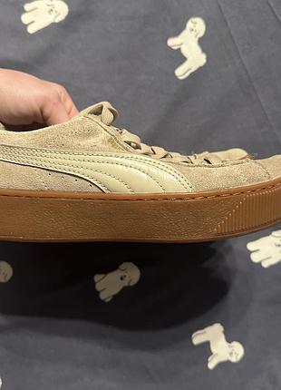 Кеди жіночі puma замшеві бежеві