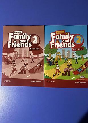 Підручники family and friends 2 class book and workbook англійська мова oxford university press м'яка обкладинка