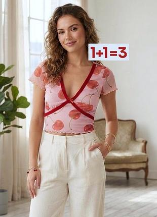 1+1=3 🎁 сетчатая майка топ с вырезом от new look
