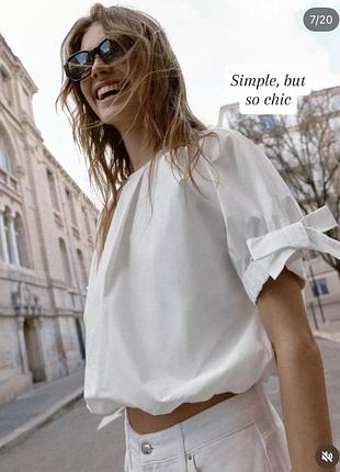 Жіноча блуза zara біла розмір m