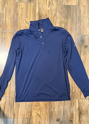 Oscar jacobson polo лонгслів поло кофта фірмова оригінальна від відомого гольф 🏌️ виробника з ґудзиками коміром тонкий еластичний легкий матеріал