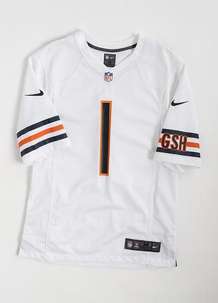 Оригінальна, футбольна джерсі nike chicago bears із номером 1 та прізвищем fields на спині — яскравий варіант для шанувальників американського футбо