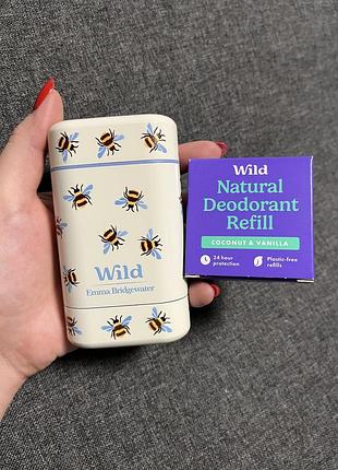 Дезодорант wild natural deodorant emma bridgewater flower bee case coconut & vanilla 40 г