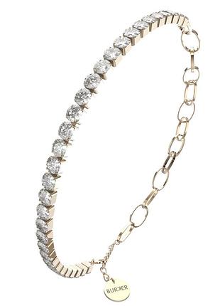 Браслет золотистий з білим камінням burker jade gold bracelet