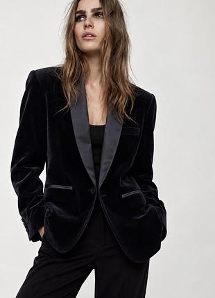Піджак оксамитовий zara