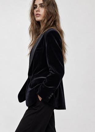 Піджак оксамитовий zara 2