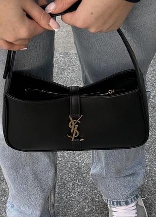 Сумка жіноча saint laurent чорна шкіряна