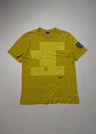 Желтая футболка nike fc barcelona mes que un club размер l фк барселона