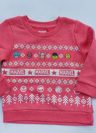 Кофта для хлопчика primark marvel рожева утеплена