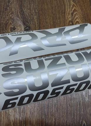 Серебристый металлик без фона наклейки на мотоцикл бак сузуки suzuki др 600 dr dual sport