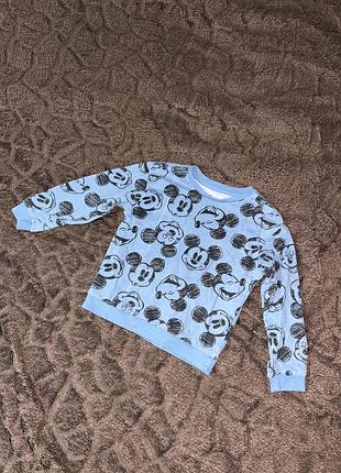 Світшot sinsay x disney mickey mouse, блакитний, 104 см, б/в