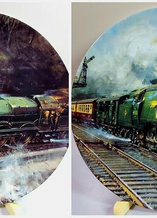 Коллекционные фарфоровые тарелки из серии «famous trains» («знаменитые поезда») wedgwood