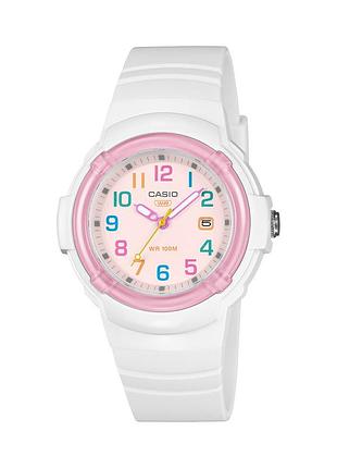 Жіночий годинник casio lx-800h-7a1 полімерний ремінець білий циферблат