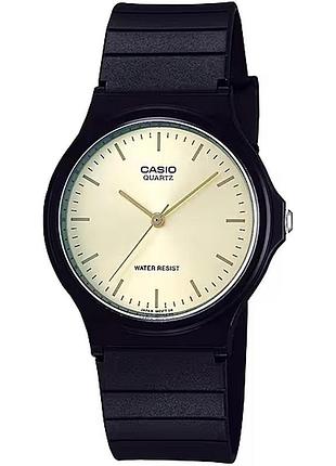 Мужские часы casio mq-24-9e полимерный ремешок золотистый циферблат