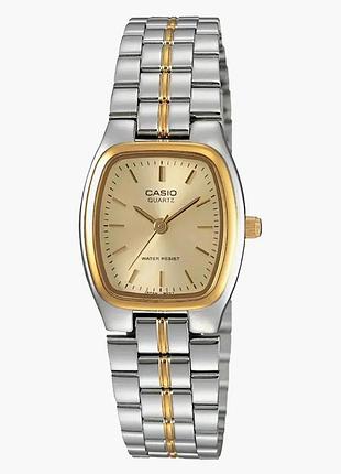 Жіночий годинник casio ltp-1169g-9a сталевий браслет золотистий циферблат