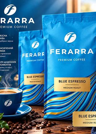 Кава ferarra blue espresso premium coffee medium roast